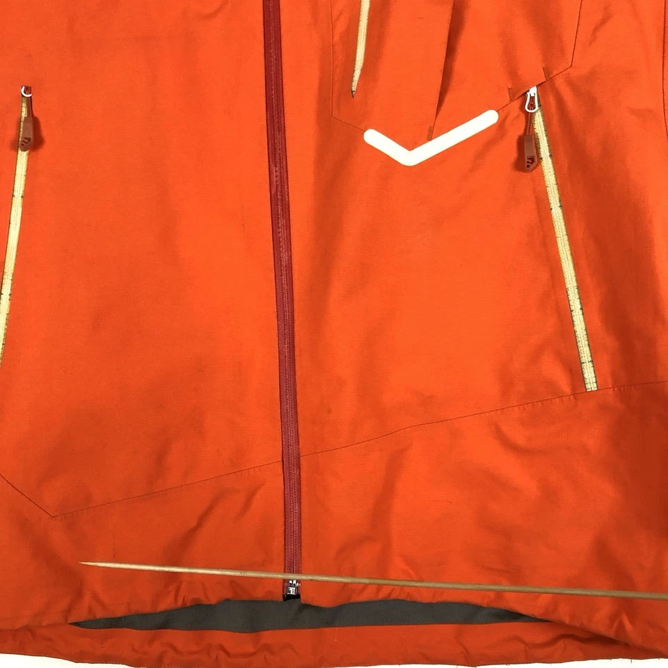 Chaqueta Salomon Gore-Tex Pro Shell para Hombres XL Naranja RECCO Esquí Avalancha Rescate Heli Foto 4 de 4