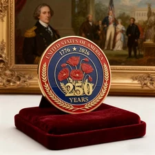 United States 250 Anniversary Challenge Shield Coin Commemorative US 1-pc Q