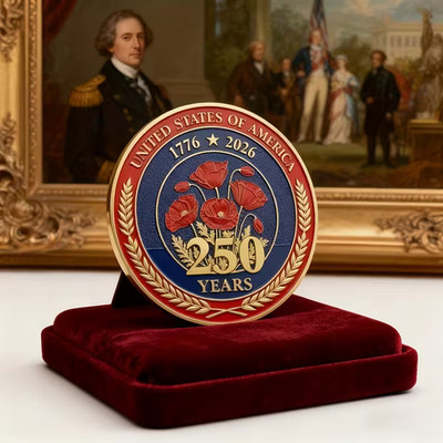 United States 250 Anniversary Challenge Coin Commemorative US 1-pc Q