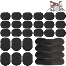 Drum Dampeners Gel Pads Drum Silencers Mute Pads Tone Control 30 Pcs Black 28
