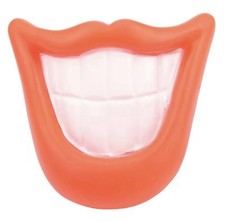 Funny Dog Chew Toy   Squeaky Red Lips  Teeth   Durable Rubber Pet Toy