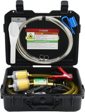 12V Electric Fuel Transfer Pump Set with 30 Gallons/H, Portable Gasoline Transfe