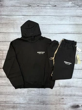NEW Fear of God Essentials Set Hoodie & Sweatpants (FW24) Black XS-XL FREE SHIP