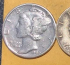 Set of three Mercury 90% Silver Dimes 1940 (VF), 1940-D (G+) & 1940-S (G+) lot