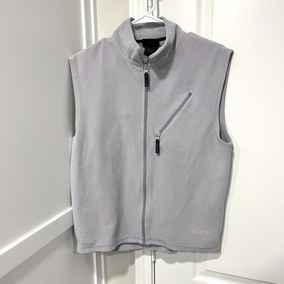 Kelty Fleece Vest Mens Medium Gray Full Zip Hiking Outdoors Unisex Lightweight