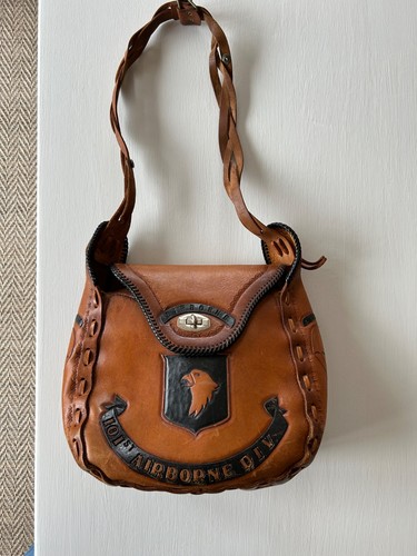 101st Airborne handmade leather purse