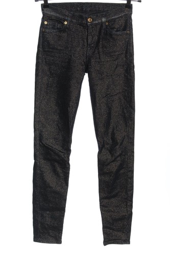 7 FOR ALL MANKIND Jeggings Mujeres Talla EU 34 color bronce look efecto mojado - Imagen 1 de 5
