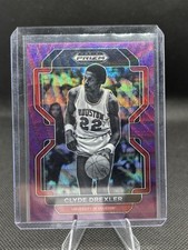 2022-23 Panini Prizm Draft Picks - Clyde Drexler #9 Purple Wave Prizm