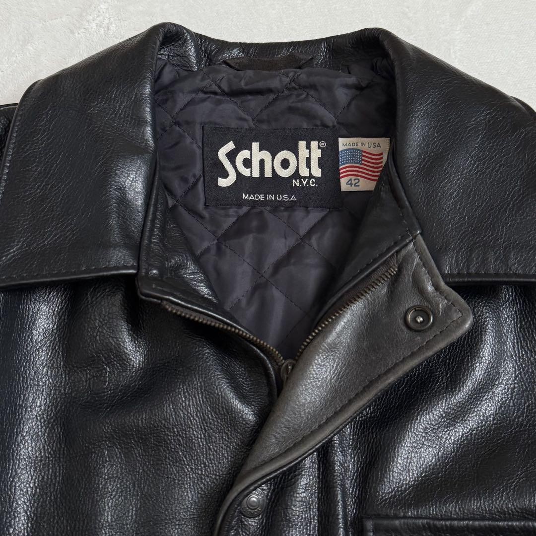 Schott 697 カーコート 42 Schott 697 Car Court Leather Jacket Black Size 42 Used | eBay