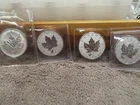 Asst. Dates Canadian Silver 1oz coins - 4 Coins total in group