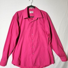 Berlioni Italy Mens Dress Shirt Sz X Large Button Down Long Sleeve Pink