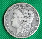 1894-S Morgan Silver Dollar-Fine-Rare Mintage of 1,260,000-Free & Fast Shipping
