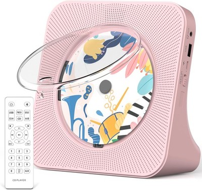 Greadio CD-Player Tragbar mit Bluetooth 5.0,CD-Musik-mit Fernbedienung,HiFi-Soun