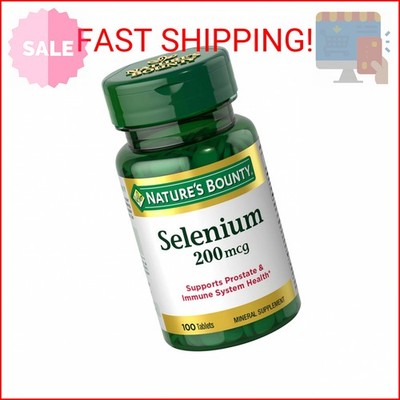 Nature's Bounty Selenium, Supports Prostate and Immune System Health, 200 mcg, 1