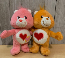 Care Bears Hugging Tenderheart and Love A Lot Plush 2002 20th Anniverary