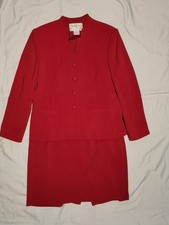 Womens Jones New York Red Size 14P Skirt Suit