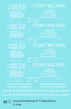 K4 O Scale Decals Long Island Railroad 37 Ft Wood Boxcar White