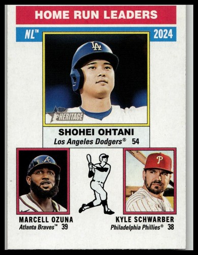 2025 Topps Heritage #193 Kyle Schwarber / Marcell Ozuna / Shohei Ohtan