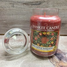 Yankee Candle Red Apple Wreath Discontinued Large Jar Festive Rare VHTF New