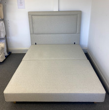 HYPNOS Kingsize Bedset sprung shallow divan & Isobella in Oatmeal 150x200cm 5FT