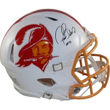 Ronde Barber Autographed Tampa Bay Buccaneers Pro TB Helmet HOF Beckett 55452