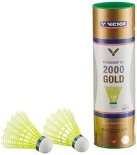 (TG. slow) Victor - Shuttle 2000, Volani di nylon, set da 6,  ,Verde / Bianco -