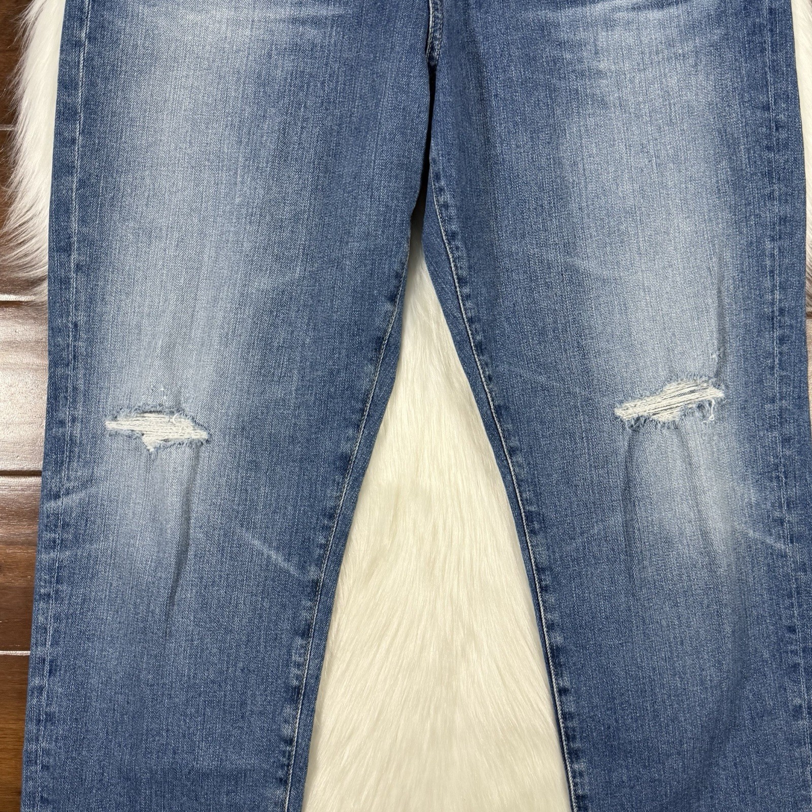 AG Adriano Goldschmied Size 32 R The Ex Boyfriend Slim Slouchy Aged Denim Jeans thumbnail 3