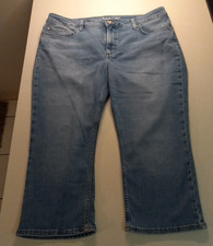 Lee Jeans Women's Size 18M Blue Capri Regular Fit Mid Rise Stretch Denim 38X20 