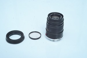 Leica Elmar-C 90 mm f 4 lens with lenshood and sky filter