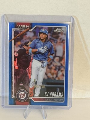 Topps Chrome C.J. Abrams Blue Refractor #185 Washington Nationals  /150