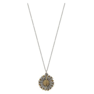 Grandma is a Gift of Love Sunflower Locket Pendant Necklace Grandmother Gift Set