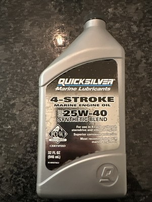 MerCruiser Quicksilver 4-Stroke Synthetic Blend Engine Oil 25W40 8M0078622