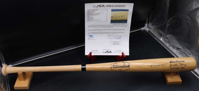 Willie Mays Signed Adirondack Baseball Bat Giants Autograph JSA LOA ZJ23835