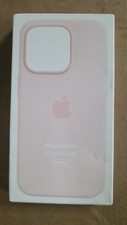 Genuine Apple iPhone 15 Silicone Case MagSafe Pink Open Box