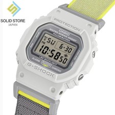 CASIO G-SHOCK DW-5600MNC-7A8JF Gray Case Neon Yellow Cloth Band Digital Watch
