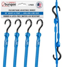 The Perfect Bungee 36” Adjust-A-Strap Poly Bungee Strap, 2X Stretch.