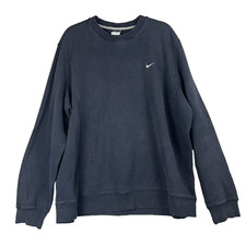 Vintage Sweatshirt Nike Swoosh Logo Crew Neck Blue Size XXL