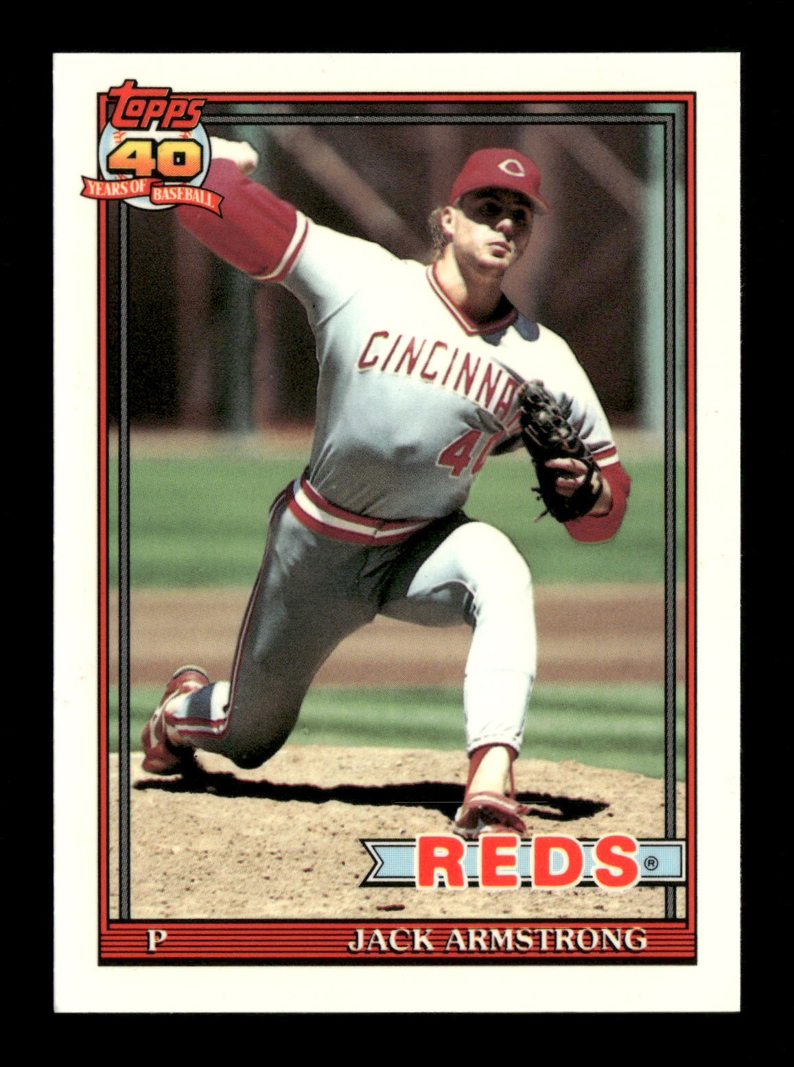 1991 Topps TIFFANY - GLOSSY #175b Jack Armstrong Cincinnati Reds