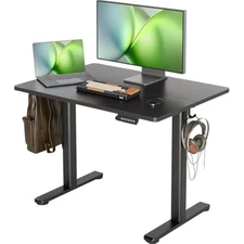 Electric standing desk adjustable height, 40 x 24 inch sit stand desk