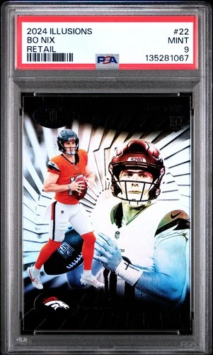 2024 PANINI ILLUSIONS RETAIL #22 BO NIX ROOKIE RC PSA 9