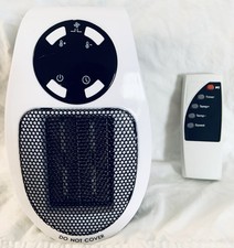 NIB NEW ULP Portable Heater Plugs into Wall 500W Auto Power Off 2 Speeds Remote