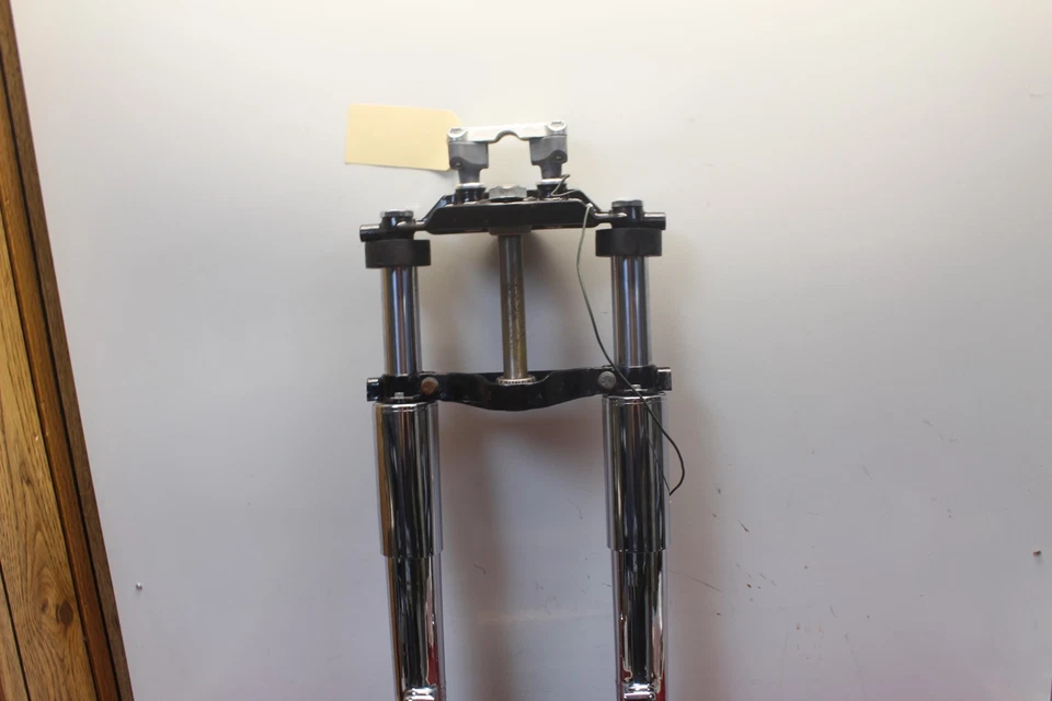 Harley Road Glide 2008 41 mm horquillas delanteras cromadas abrazaderas triples eje recto RG46 Foto 2 de 4