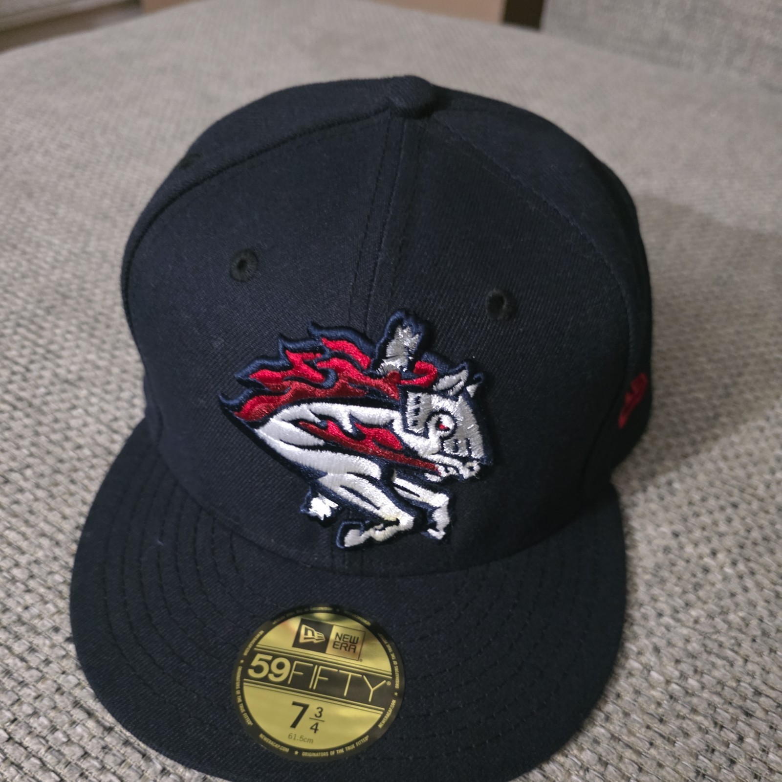 PONY New Era Red Binghamton Rumble Ponies Collezione Autentica All Star Game Tg 7 1 8