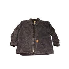 Carhartt C01 Arctic Duck Jacket Black 3XL Sherpa Lined Distressed Workwear