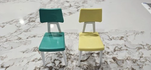 Vintage 1960’s Dream Kitchen Deluxe set of 2 Chairs. MCM Barbie