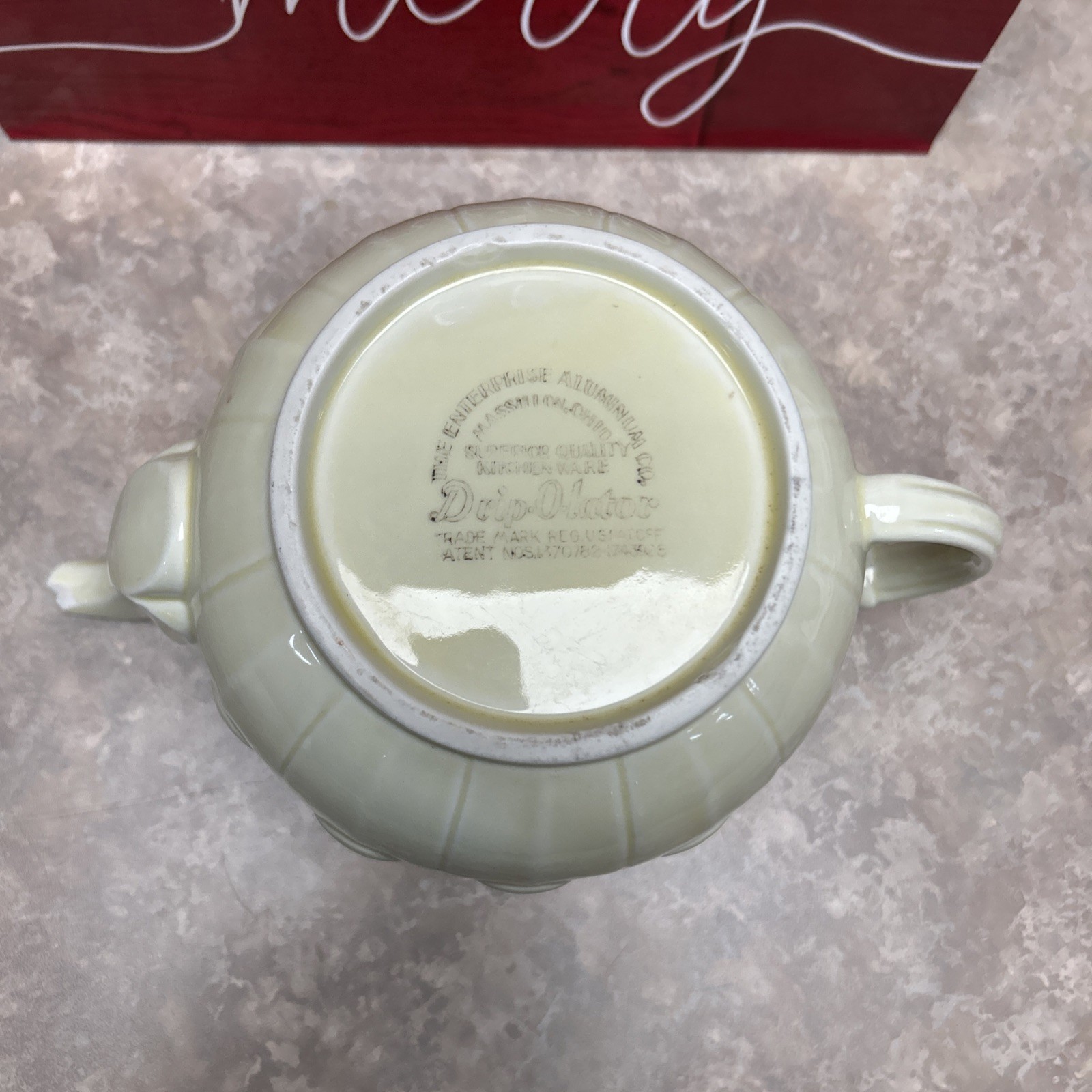 Vintage Enterprise Aluminum Co DRIP-O-LATOR Coffee Pot flower Decor