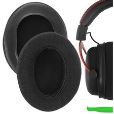Geekria Mesh Fabric Ear Pads for HyperX Cloud III, Cloud 3 Headphones Black