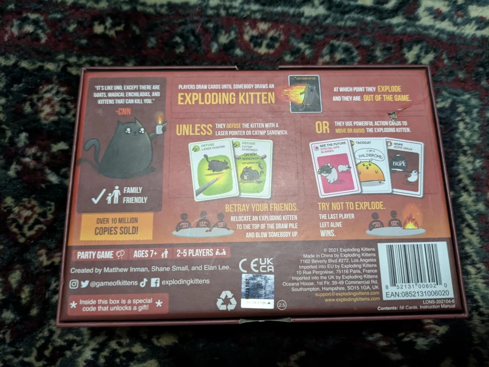 Exploding Kitten Imploding Kittens & Zombie Kittens Game Bundle - Image 3 of 4
