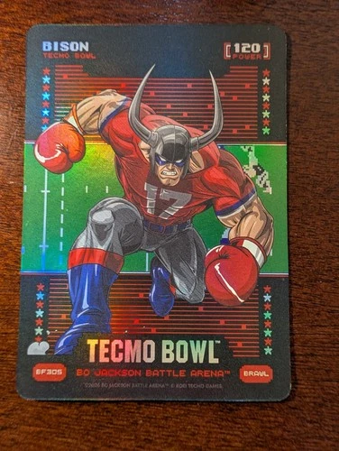 Bo Jackson Battle Arena Tecmo Bowl BF305 Bison Brawl Battlefoil - Josh Allen