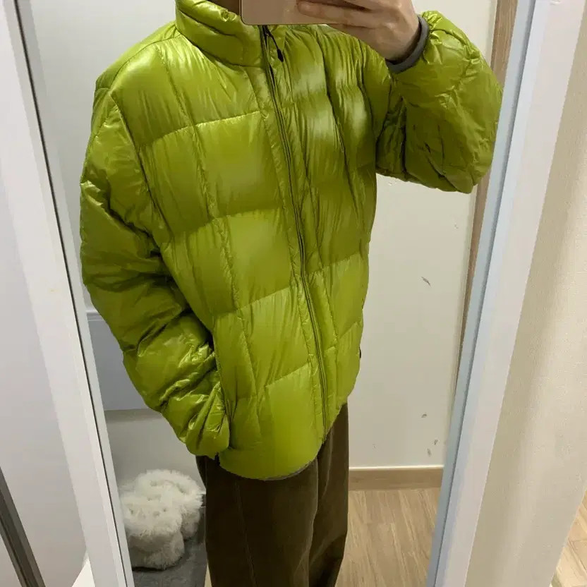 ThisisNeverThat Light Padded Puffer Jacket Lime S… - image 2